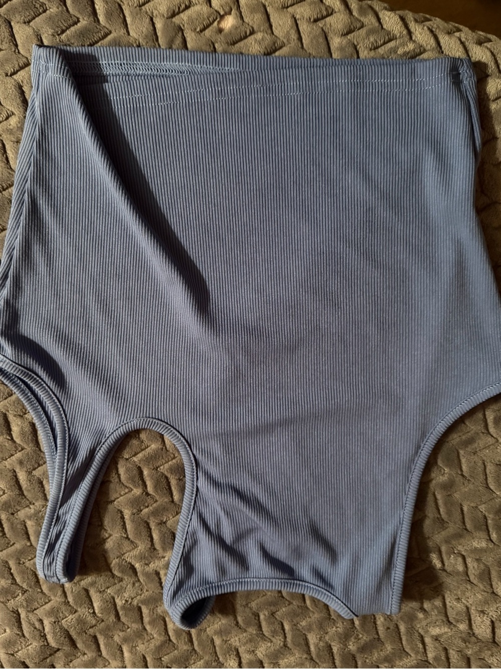 SHEIN Ribbed Slate-Blue tank top
